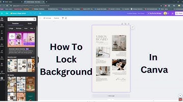 How to Lock Background in Canva