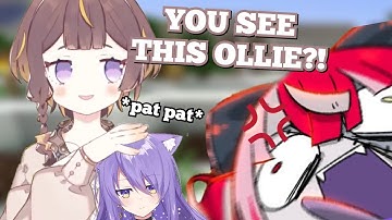 Anya makes Ollie jealous on stream by headpatting Moona【Hololive Eng Sub】