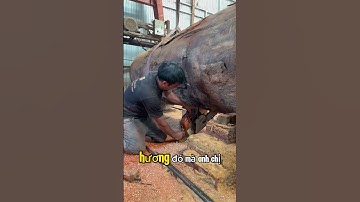 Xẻ đôi cây hương đỏ.... điều bất ngờ ở cuối video | Đồ Gỗ Thế Hoàn