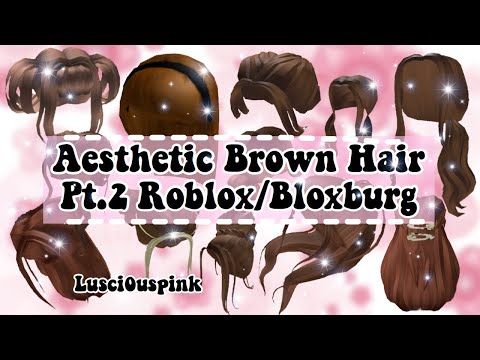Aesthetic Brown Hair Codes Pt 2 Roblox Bloxburg Code Linked In Description Youtube - brown trendy messy buns roblox
