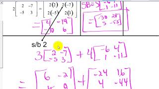 Algebra 2, Ch 12-2, Matrix Multiplication