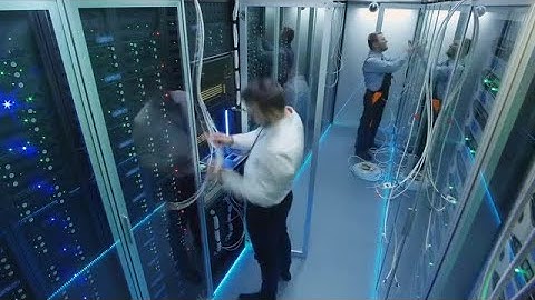 Data Center Work Stock Video