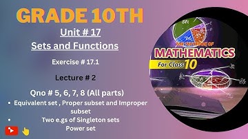 Class X Math Unit 17 exe 17.1 Qno # 5, 6, 7, 8 (All parts)lecture 2 sindh board new book 2023 #video