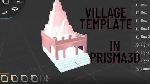 village template/ gao ka mandir/ making video/in prisma3d