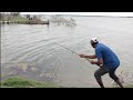 incredible Fish Hunting Fisher man catch with Big Rohu Fishes to catch with Single Hook we used 6 no