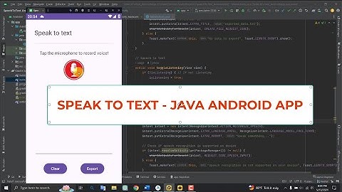 Speech to text | Java Android Mobile App 2024 | Full source code