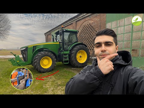 CUTTING WOOD WITH THE JOHN DEERE 8R? 😮 - FarmVlog #38
