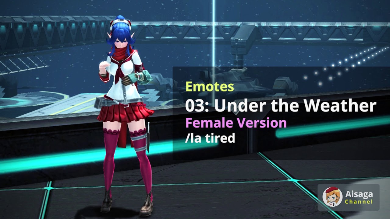 03: Under the Weather - PSO2 Emotes
