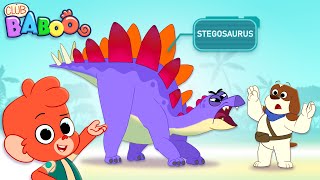 Learn DINOSAURS with Club Baboo DINO FACTS | Learning about STEGOSAURUS \& more Dinos | 2 HOURS video