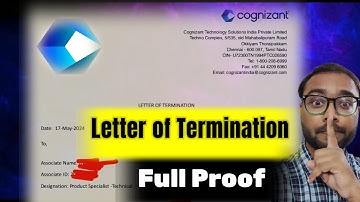 Letter of termination 🔥 Cognizant Forcing Employees to Resign 🔥 Bench Employees #tcs #cognizant #E1
