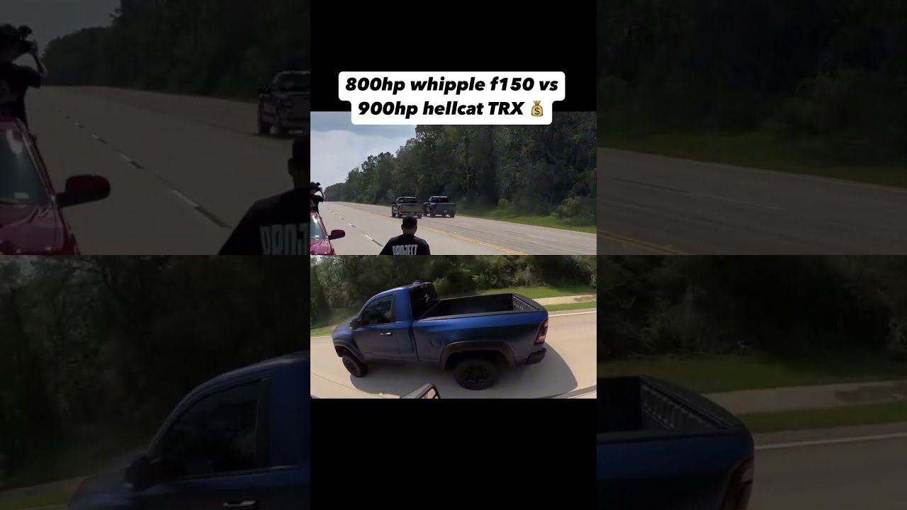 2K Pot TRX VS F150 Nyce1s Automobile Cars Dragracing Ford Ram Trx Streetracing