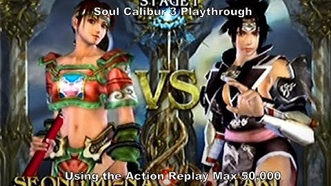 Soul Calibur 3 Seong Mi-Na Playthrough using the Action Replay Max 50k cheat codes for Ps2 :D #Ps2