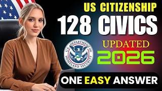 2026, 128 Civics Questions and Answers for US Citizenship Interview | USCIS Civics Test Practice