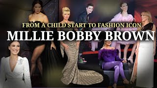 The real story behind millie Bobby brown fashion evolution❗👀#strangerthings #yt 