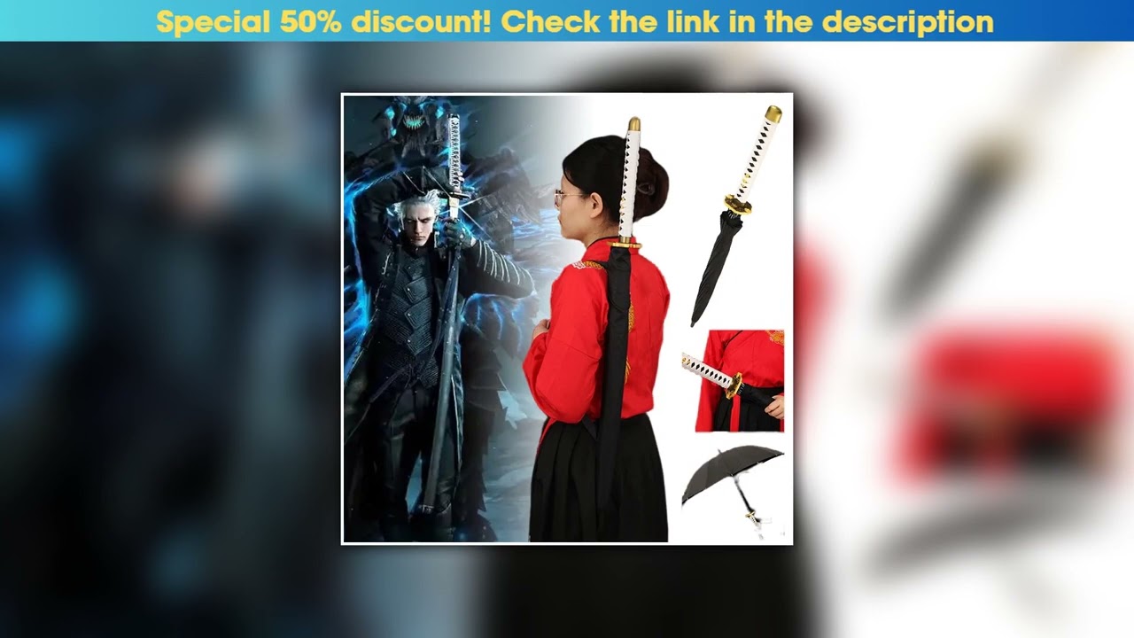Exclusive Vergil Yamato Katana Umbrella Long Raincoa Devil May Cry 5 Real Size Japanese Katana Samu