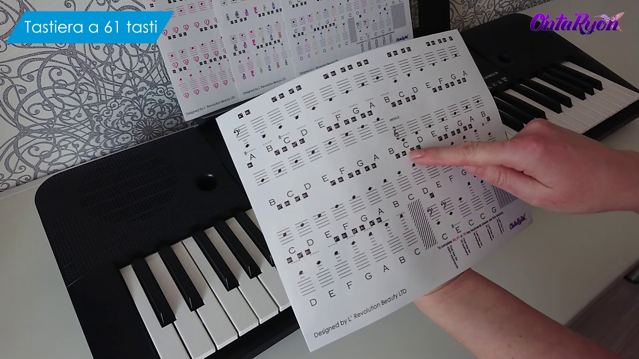 Adesivi Per Pianoforte Trasparenti – 88 Tasti, Per Bambini E Principianti, Set Note