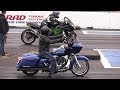 Harley Davidson vs Ninja Kawasaki - motorbikes drag racing.