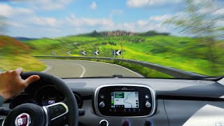 Relax Driving Tour 4k, Italy  Volterra to San Gimignano 4k50fps HDR