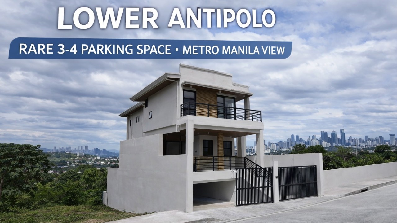 ₱15.7M - Rare to find in Lower Antipolo - 3-4 Parking with Great View of Metro Manila Skyline