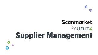 Supplier Management Scanmarket by U4
