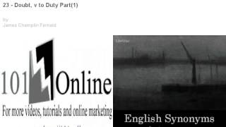 23 - Doubt, V To Duty Part(1) English Synonyms and Antonyms 101online