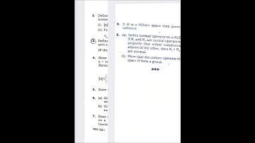 FUNCTIONAL ANALYSIS PYQ (Paper-10) SEM-3 PG MATHS VBU