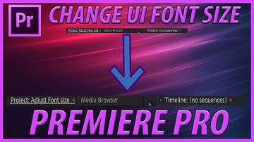 How to Change UI Font Size Premiere Pro (Text Size)