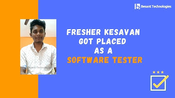Software Tester wth 3LPA|Join & Get Placements|Besant Technologies #no1trending