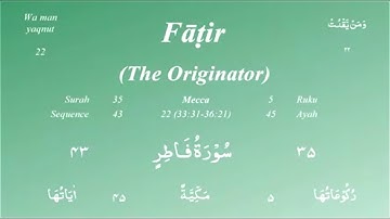 035/114. Surah Fatir | سورة فاطر | Mishary Bin Rashid Al-Afasy - Kuwait