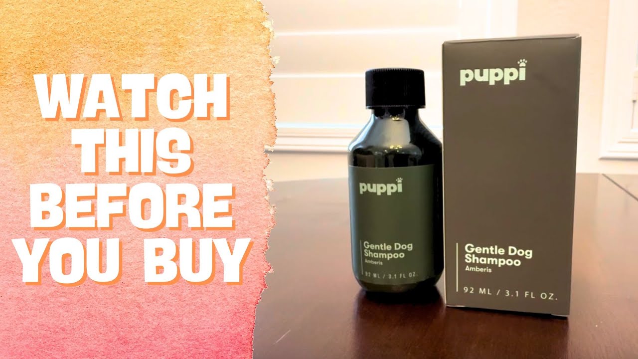 PUPPI Gentle Dog Shampoo Mini (Amberis) | 3.1 fl oz. / 92 ml | Enriched with Aloe Vera and Cucumber