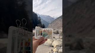 Scenic Painting Mini Painting Live Painting Harshil Valley Bagori Village Uttarakhand