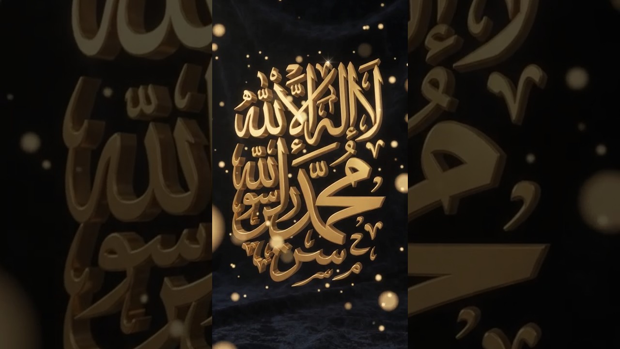 لا اله الا الله محمد رسول الله  Arabic Calligraphy Art ✍️ #Shorts