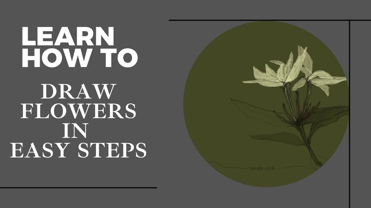 Flowbin Simple Drawing LEARN HOW TO DRAW FLOWERS IN EASY STEPS II PROCREATE II ANIRBAN MISHRA ...