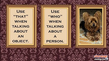 That vs. Who by Shmoop