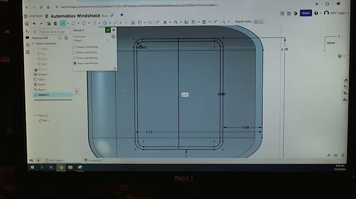 Onshape   Automoblox Windshield Part 2