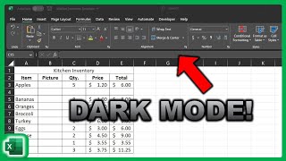 How to Enable Dark Mode in Excel