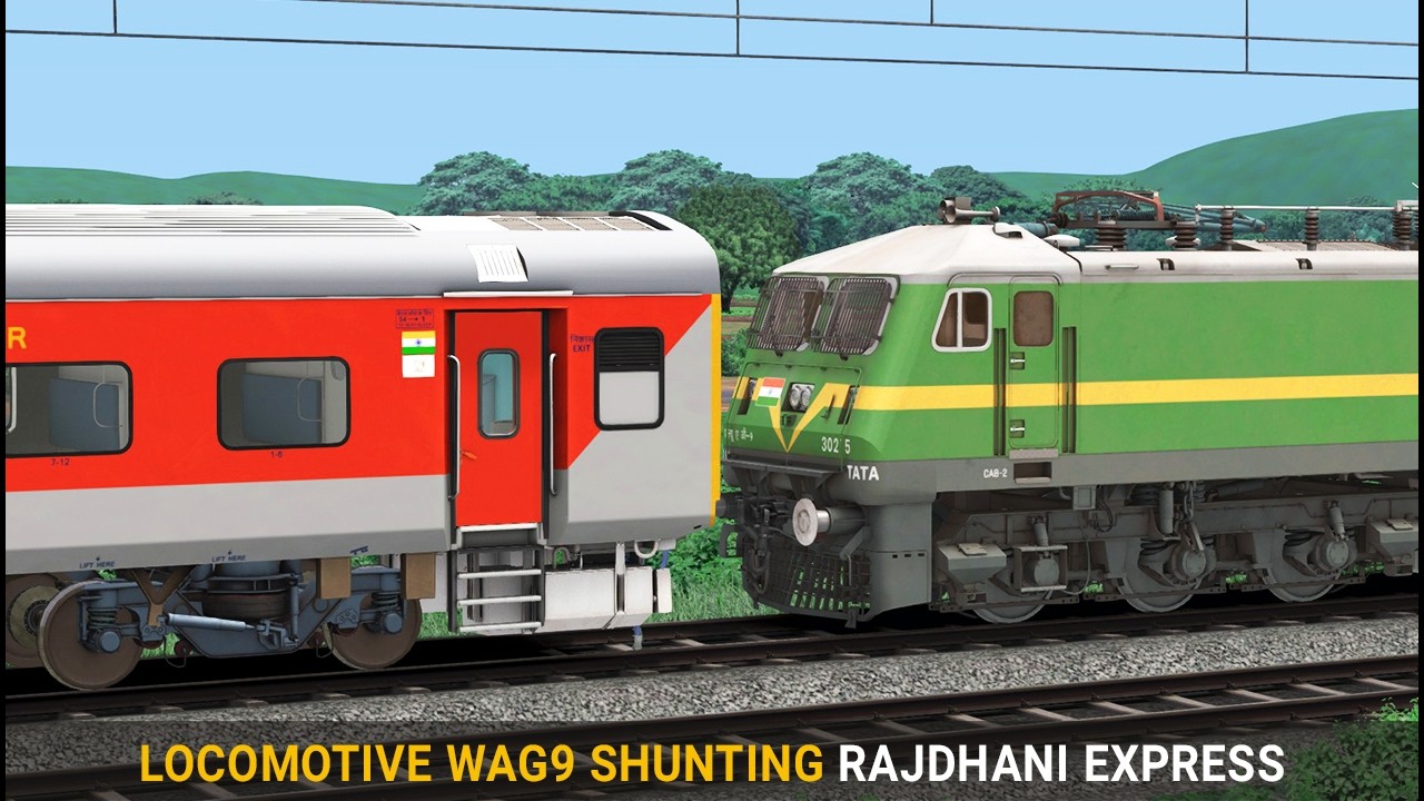 Locomotive Wag9 Shunting on LHB Rajdhani Express | Train Simulator | Shunting | Rail Road Games