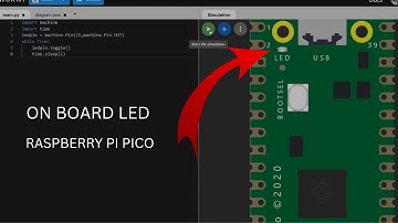 raspberry pi pico on board led blink online simulation