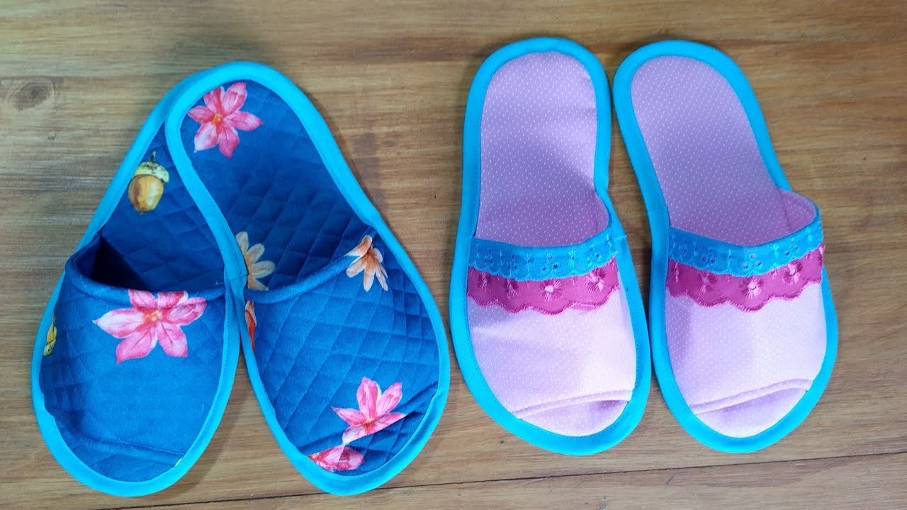 Chinelo de pano ou pantufa ❤️ passo a passo
