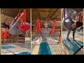 Tollywood actress Manchu Lakshmi Trapeze Yoga