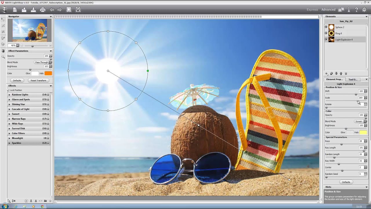 Creating Light Effects in AKVIS LightShop