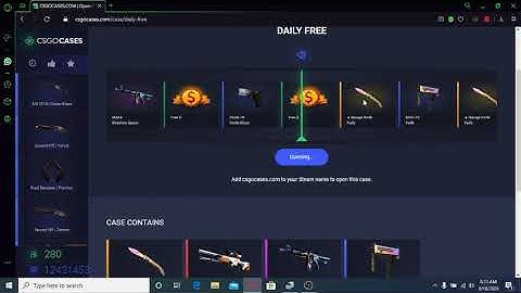 opening daily free cases in csgocases.com untill i get a knife pt.14