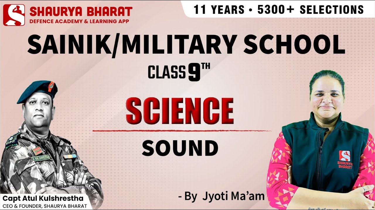 Class 9th -Sound - Sainik /Military school/RIMC    By Jyoti Ma'am