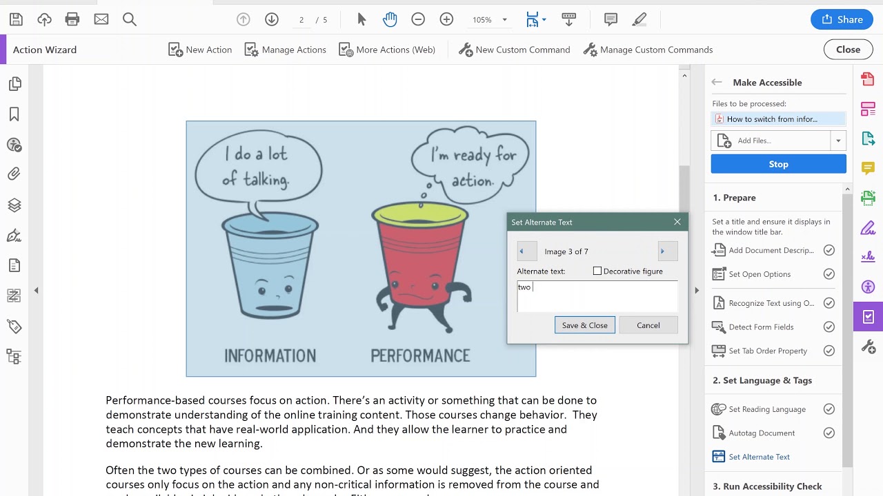Creating Accessible PDFs using Adobe Acrobat Pro. Part 1