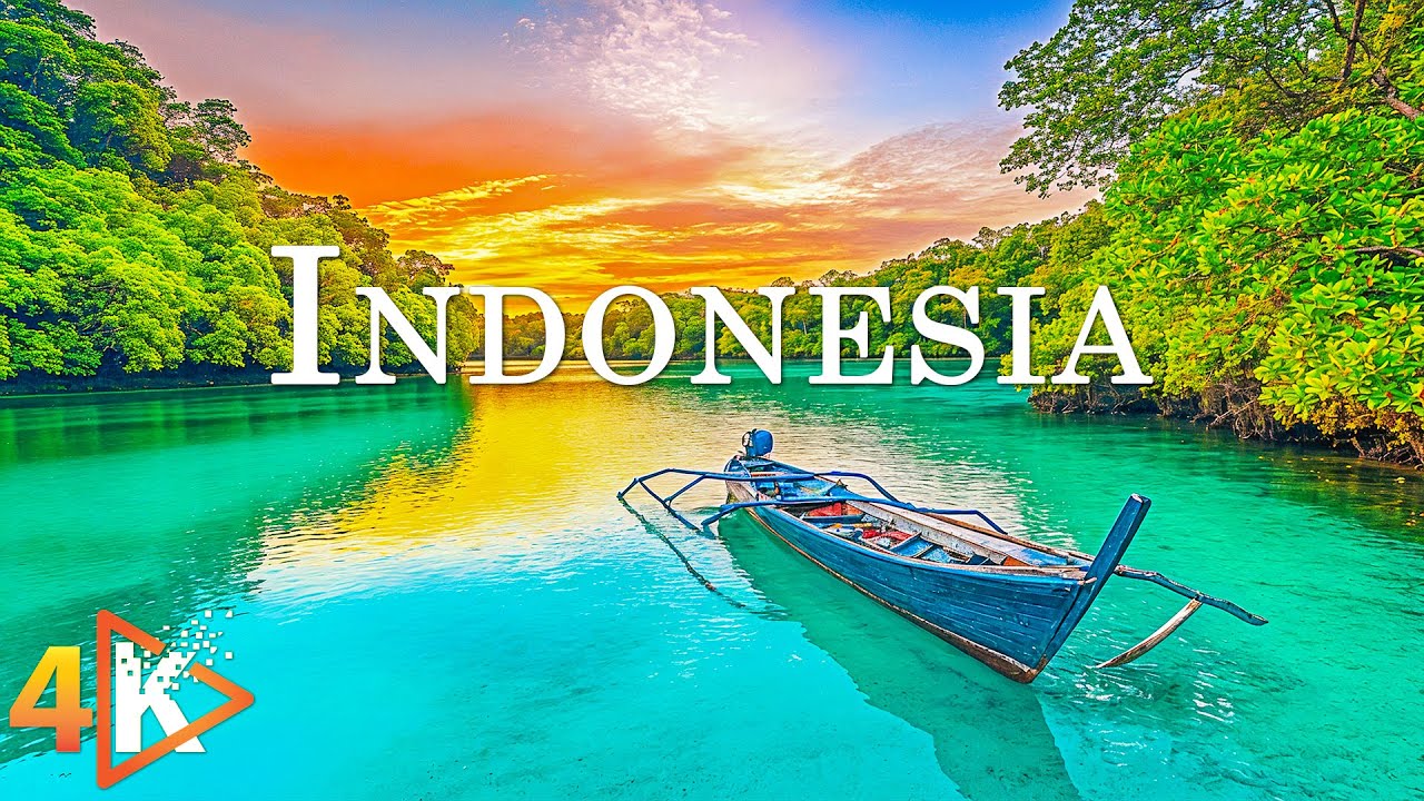 Indonesia 4K - Exotic Islands and Crystal Waters with Relaxing Music - 4K Video Ultra HD