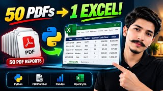 Merge 50 PDF Reports into ONE Excel File with Python! 🐍📊 | Python Automation 