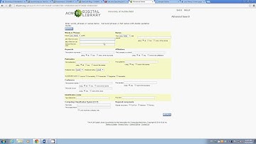 Doing an advanced search