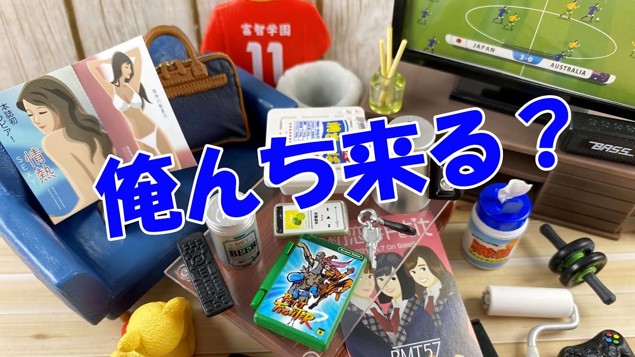 ミニチュア 俺んち来る Men S Room Can You Come To My House リーメント Re Ment Youtube