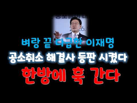 이재명 공소취소/총대 멘 해결사 등판한 듯