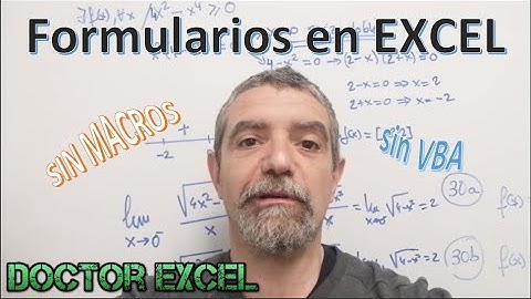 Formularios en Excel sin macros ni programación.
